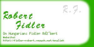 robert fidler business card